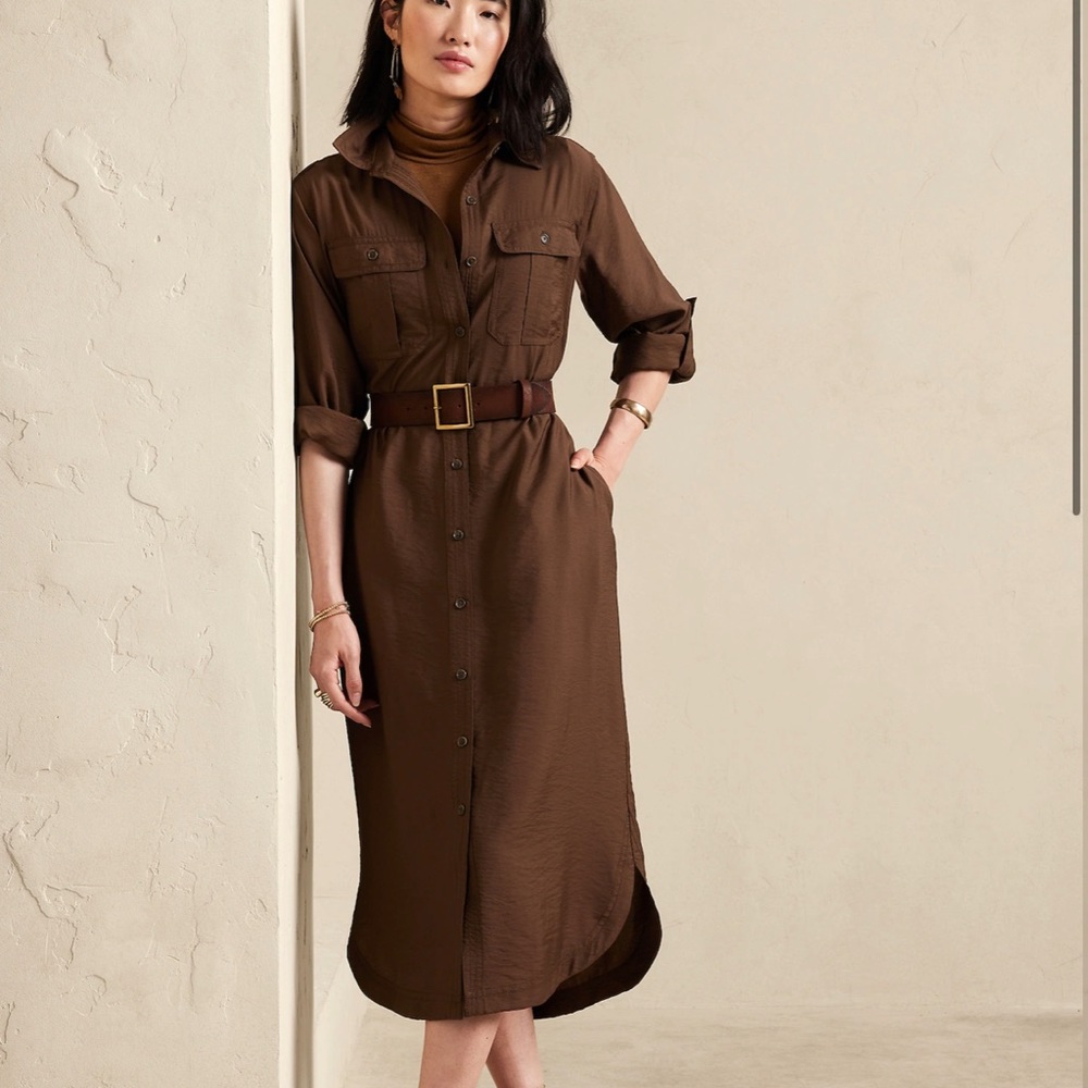 NWT UTILITY MAXI SHIRTDRESS